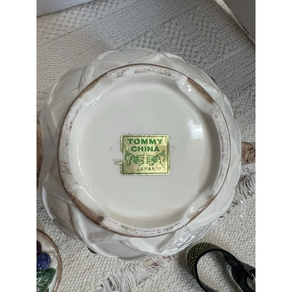 VTG Tommy China Ceramic Teapot, Teacup & Plate,‎ Sunflower & Fruit Design, Japan
